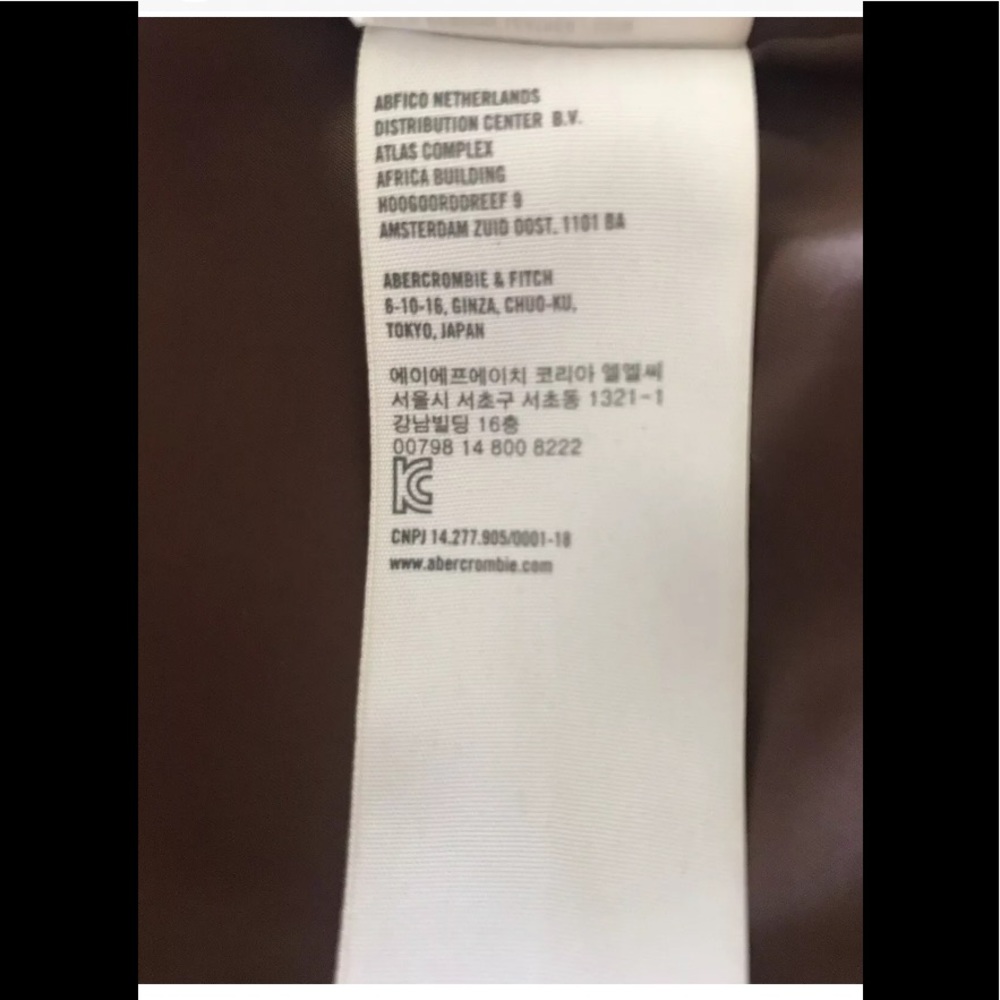 Abercrombie & Fitch Metallic Shimmer Gold 100% Genuine Soft Leather Jacket Coat - Picture 10 of 10